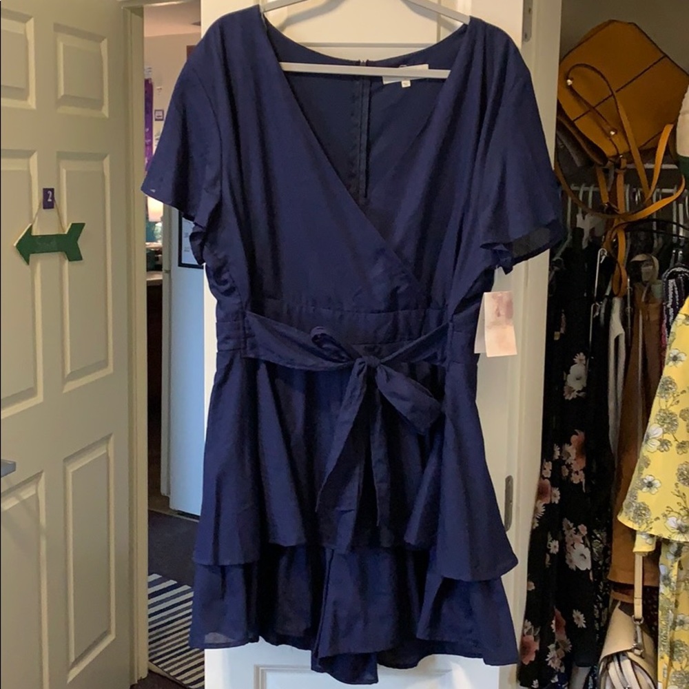 Blue Formal Romper